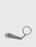 Grey Microphone Keyring