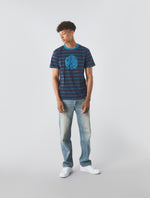 Navy Capella Stripe Logo T-shirt