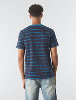 Navy Capella Stripe Logo T-shirt
