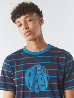 Navy Capella Stripe Logo T-shirt