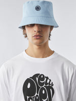 Light Blue Tonal Paisley Reversible Bucket Hat