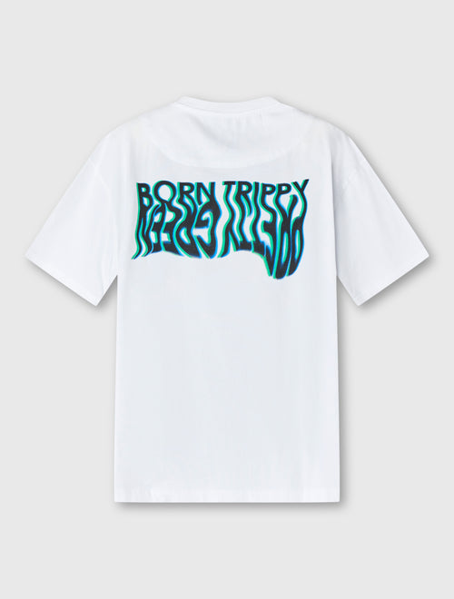 White Born Trippy Oversized T-shirt