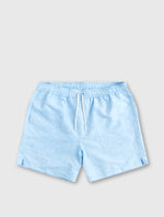 Light Blue Tonal Paisley Swim Short
