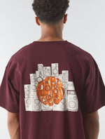 Burgundy Speaker Oversized T-shirt
