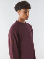 Burgundy Mason Crew Knit