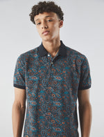 Dark Grey Wonderwall Paisley Polo