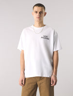 White Live Forever Text T-Shirt