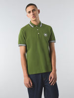 Green Live Forever Tipped Polo