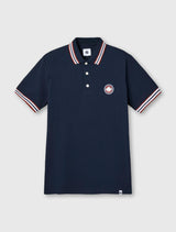 Navy Live Forever Tipped Polo