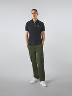 Black Prestleigh Floral Placket Polo