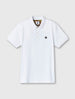 White Prestleigh Floral Placket Polo