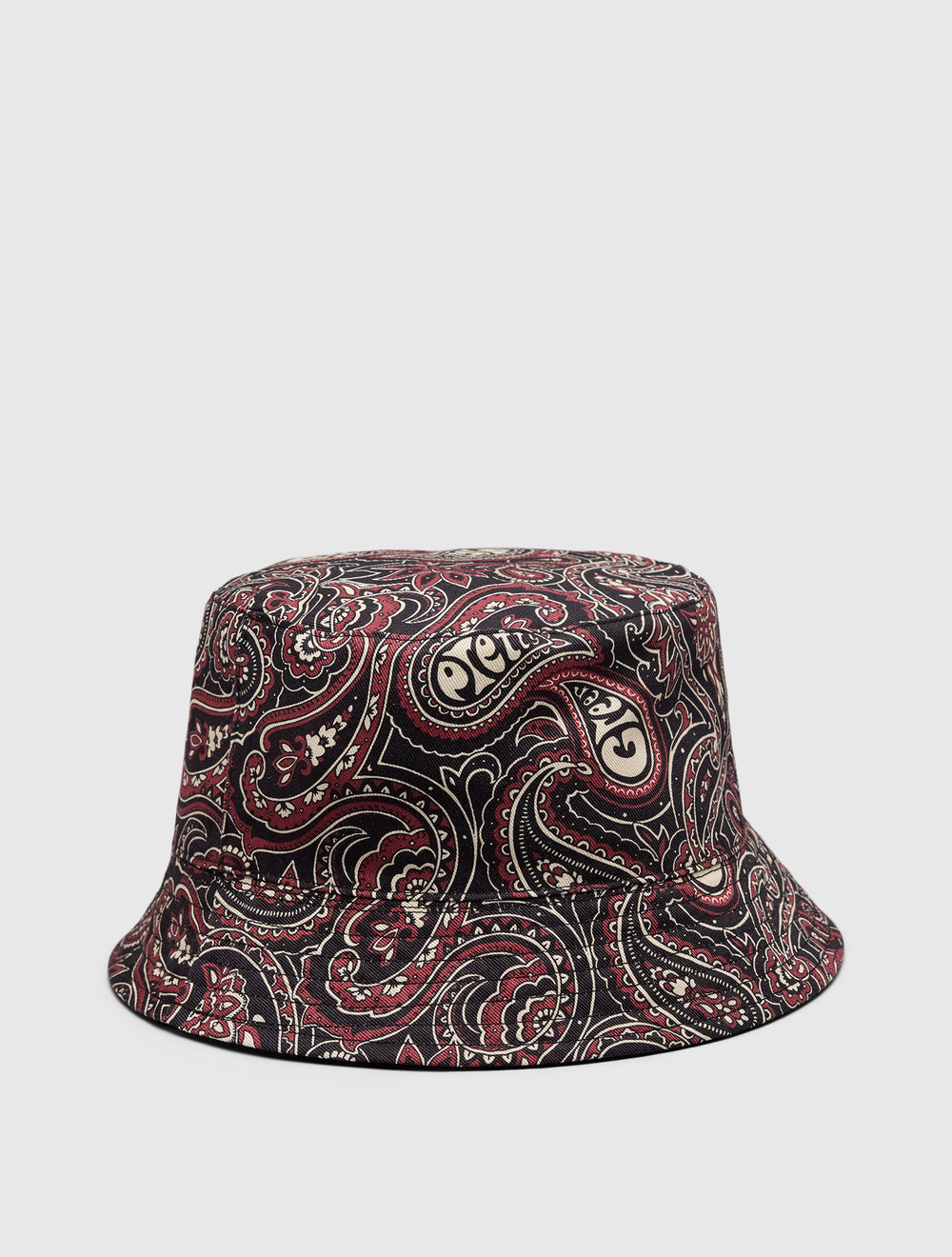Black Reversible Paisley Bucket Hat