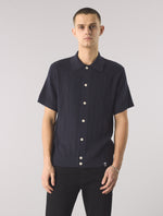 Navy Barker Knit Shirt
