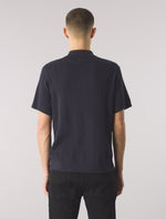 Navy Barker Knit Shirt