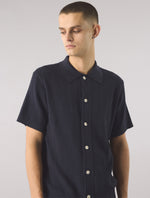 Navy Barker Knit Shirt