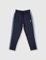 Navy Eclipse Paisley Tape Track Pants