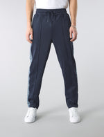 Navy Eclipse Paisley Tape Track Pants