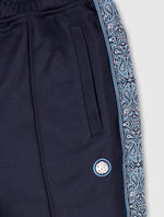 Navy Eclipse Paisley Tape Track Pants