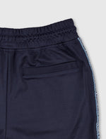 Navy Eclipse Paisley Tape Track Pants