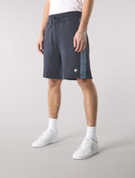 Navy Eclipse Paisley Tape Sweat Shorts