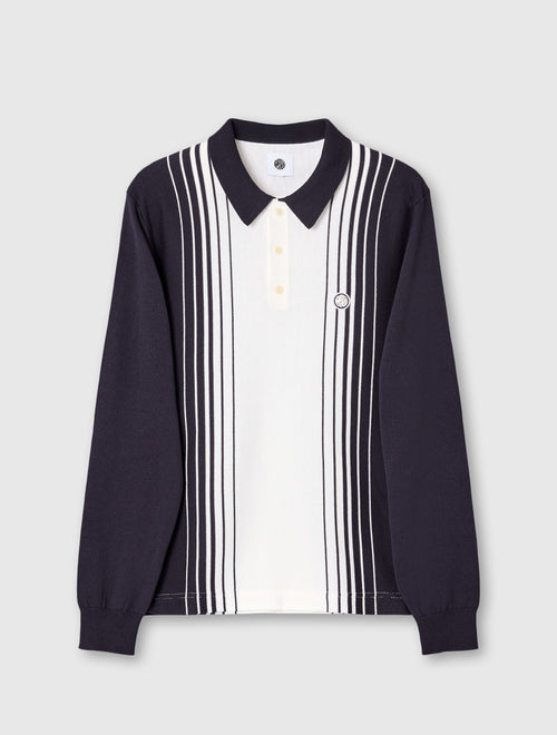 Navy Gradient Knit Polo