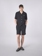 Black Islington Cuban Collar Short Sleeve Shirt