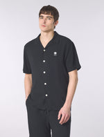 Black Islington Cuban Collar Short Sleeve Shirt