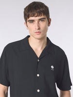 Black Islington Cuban Collar Short Sleeve Shirt