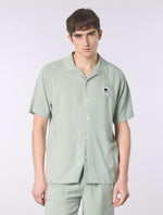 Green Islington Cuban Collar Short Sleeve Shirt
