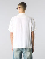 White Islington Cuban Collar Short Sleeve Shirt