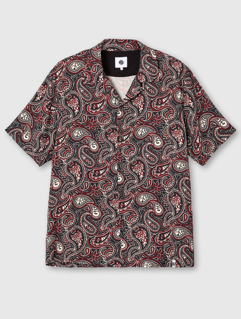 Black Feltham Paisley Short Sleeve Shirt