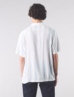 Blue Marshall Stripe Paisley Short Sleeve Shirt