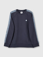 Navy Eclipse Paisley Tape Crew Sweat