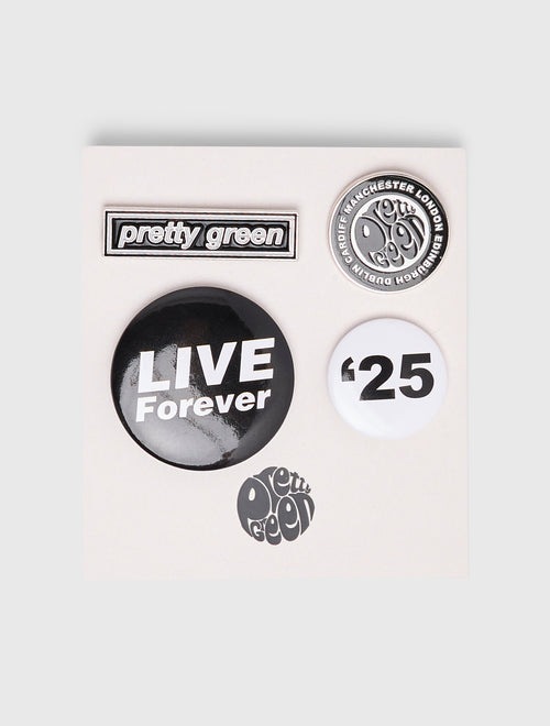 Black Live Forever Pack Of 4 Badges