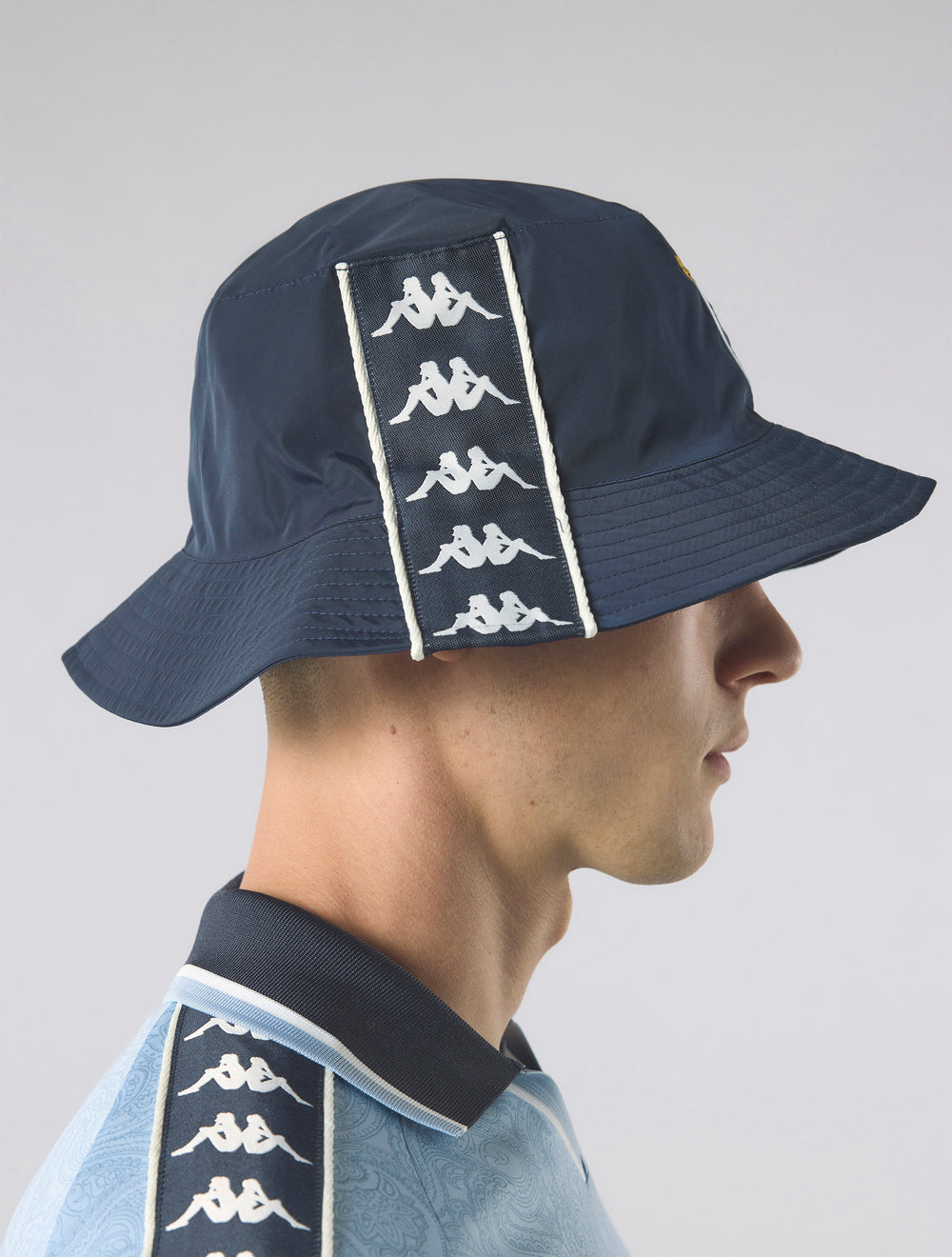 Navy Pretty Green x Kappa Maine Road Bucket Hat