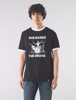 Black She Bangs The Drums Graphic T-Shirt