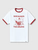 White She Bangs The Drums Graphic T-Shirt