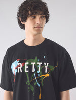 Black Convergence Graphic T-Shirt