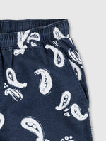 Navy Widnes Paisley Shorts