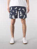 Navy Widnes Paisley Shorts