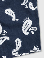 Navy Widnes Paisley Shorts