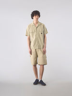 Taupe Stamford Cuban Collar Short Sleeve Shirt