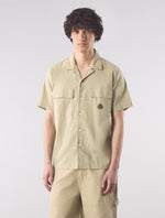 Taupe Stamford Cuban Collar Short Sleeve Shirt