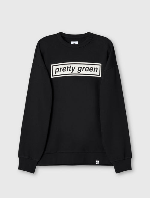 Black Live Forever Box Print Crew Sweat