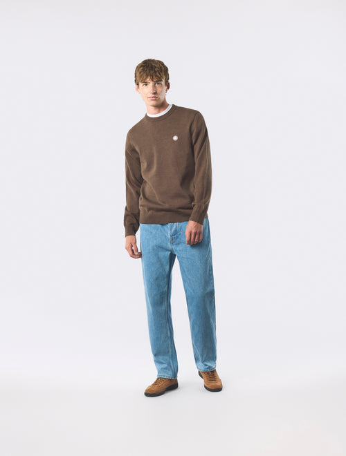 Brown Merino Blend Crew