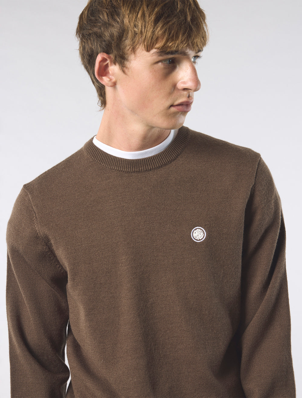 Brown Merino Blend Crew