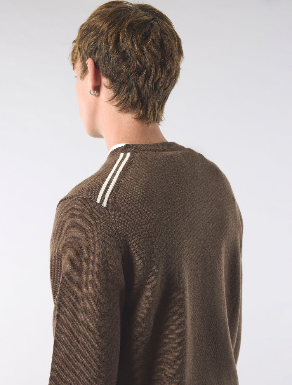 Brown Merino Blend Crew