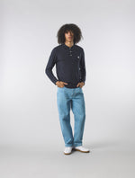 Navy Merino Blend Polo