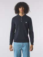Navy Merino Blend Polo