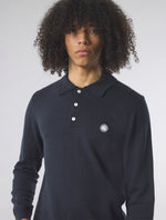 Navy Merino Blend Polo